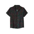 Men's Big & Tall KS Island Printed Rayon Short-Sleeve Shirt by KS Island in Hunter Multi (Size 2XL)