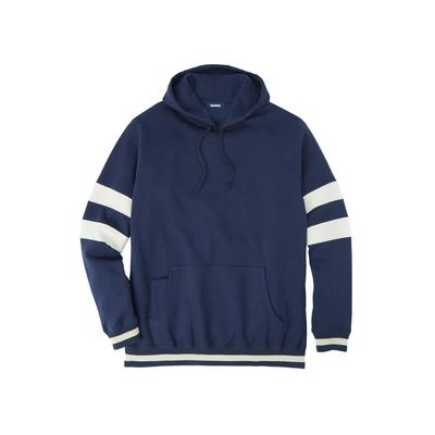 Men's Big & Tall KingSize Coaches Collection Colorblocked Pullover Hoodie by KingSize in Navy (Size 2XL)