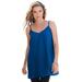 Plus Size Women's V-Neck Cami by Roaman's in Vivid Blue (Size 18 W) Top