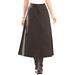 Plus Size Women's Complete Cotton A-Line Kate Skirt by Roaman's in Chocolate (Size 40 W)