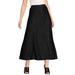 Plus Size Women's Invisible Stretch® Contour A-line Maxi Skirt by Denim 24/7 by Roamans in Black Denim (Size 30 WP)