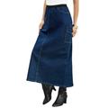 Plus Size Women's Invisible Stretch® All Day Cargo Skirt by Denim 24/7 in Medium Stonewash (Size 28 WP)