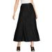 Plus Size Women's Invisible Stretch® Contour A-line Maxi Skirt by Denim 24/7 by Roamans in Black Denim (Size 22 WP)