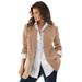 Plus Size Women's Boyfriend Blazer by Roaman's in Brown Sugar (Size 18 W) Professional Jacket