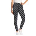 Plus Size Women's Cozy Legging by Woman Within in Gunmetal Bias Plaid (Size L)