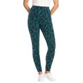 Plus Size Women's Stretch Cotton Printed Legging by Woman Within in Waterfall Dots (Size M)