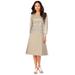 Plus Size Women's Embellished Lace & Chiffon Dress by Roaman's in Sparkling Champagne (Size 24 W) Formal Evening