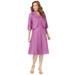 Plus Size Women's Fit-And-Flare Jacket Dress by Roaman's in Pretty Orchid (Size 16 W)