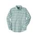 Men's Big & Tall KS Signature Wrinkle-Free Oxford Dress Shirt by KS Signature in Tidal Green Windowpane (Size 17 1/2 39/0)