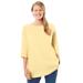 Plus Size Women's Perfect Elbow-Sleeve Boatneck Tee by Woman Within in Banana (Size 3X) Shirt