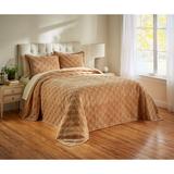 Velvet Diamond Quilted Bedspread by BrylaneHome in Almond (Size FULL)