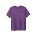 Men's Big & Tall Shrink-Less™ Lightweight Pocket Crewneck T-Shirt by KingSize in Vintage Purple (Size 9XL)
