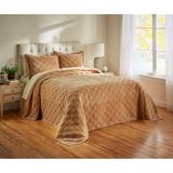Velvet Diamond Quilted Bedspread by BrylaneHome in Almond (Size QUEEN)