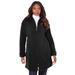 Plus Size Women's Plush Fleece Driving Coat by Roaman's in Black (Size 26/28)