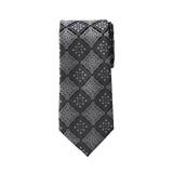 Men's Big & Tall KS Signature Extra Long Classic Fancy Tie by KS Signature in Slate Grey Medallion Necktie