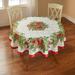 Holly Ribbon Tablecloth 70"Round by BrylaneHome in Multi