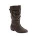 Women's Heather Wide Calf Boot by Comfortview in Grey (Size 9 M)
