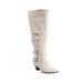 Women's The Cleo Wide Calf Boot by Comfortview in Winter White (Size 9 1/2 M)