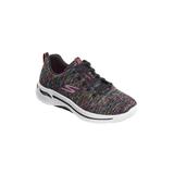 Women's The Arch Fit Lace Up Sneaker by Skechers in Black Multi (Size 7 M)