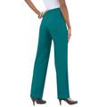 Plus Size Women's Classic Bend Over® Pant by Roaman's in Tropical Teal (Size 18 T) Pull On Slacks