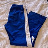 Adidas Pants & Jumpsuits | Blue Adidas Track Pants With Pockets Elastic Tie Waist - Size M | Color: Blue/White | Size: M