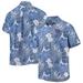 Men's Tommy Bahama Royal New York Giants Coconut Point Playa Floral IslandZone Button-Up Shirt