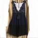 Kate Spade Dresses | Kate Spade Navy Black Bow Front Lace Sleeveless Dress | Color: Black/Blue | Size: 4