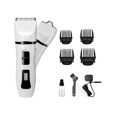 PATPET P920 Low Noise Cordless Paws, Eyes, Ears, & Face Grooming Trimmer Dog & Cat Clipper with Double Blades, White