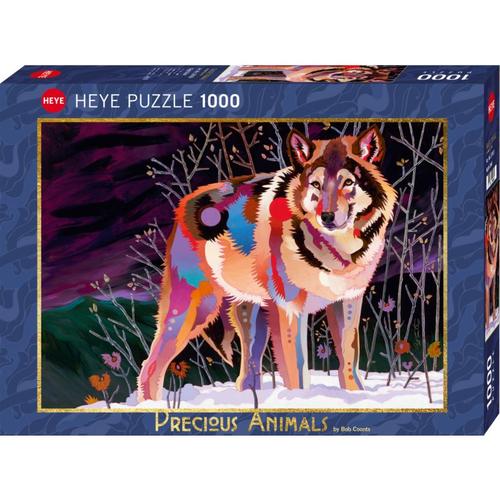 Puzzle Precious Animals by bob Coonts - Night Wolf, 1.000 Teile