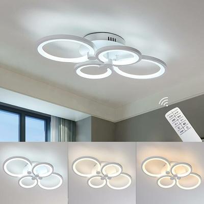 Comely - 60W Moderne Led Deckenleuchte Wohnzimmer, Moderne Metall Acryl Deckenlampe mit Image