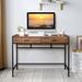 Black Steel Frame Particle Board Top Computer Desk with Drawers