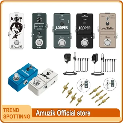 Rowin-Mini Loop Station Pedal Looper Effect Pedals for Electric Guitar, 10 Min Recording, Unlimited Overdub, 3 Modes