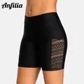 Anfilia – maillot de bain taille haute en dentelle ajouré pour femmes short de bain