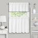 Achim Importing Co Solid Color Tailored 58" Kitchen Curtain Polyester in White/Black | 24 H x 58 W in | Wayfair KETV24WH12