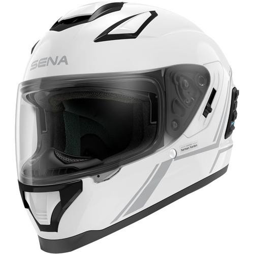 Sena Stryker Sound by Harman Kardon Helm, weiss, Größe XL