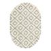 White 73 x 49 x 1.5 in Area Rug - Foundry Select Ruth Trellis Shag Rug Ivory Polypropylene | 73 H x 49 W x 1.5 D in | Wayfair