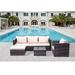 Latitude Run® 4 Piece Rattan Complete Patio Set w/ Cushions Synthetic Wicker/All - Weather Wicker/Wicker/Rattan | Wayfair