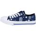 Women's FOCO Navy Detroit Tigers Flower Canvas Allover Shoes