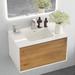 Orren Ellis Tyleshia 30" Wall-Mounted Single Bathroom Vanity Set Wood/Plastic in Brown | 16 H x 30 W x 20 D in | Wayfair