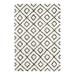 Black 108 x 73 x 1.5 in Area Rug - Foundry Select Ruth Trellis Shag Rug White & Polypropylene | 108 H x 73 W x 1.5 D in | Wayfair