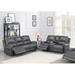 Red Barrel Studio® 2 Piece Faux Leather Reclining Living Room Set Faux Leather in Gray | 40 H x 91 W x 39 D in | Wayfair Living Room Sets