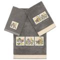 Linum Home Textiles 3 Piece Turkish Cotton Towel Set Terry Cloth/Turkish Cotton in Gray/Brown | 27 W in | Wayfair EDR96-3C-BELINDA