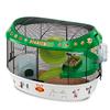 Stadium Black Hamster Cage, 13" H, 5 LBS, Green / White