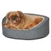 Quiet Time Deluxe Hudson Nesting Dog Bed, 20.5" L X 15.75" W X 7.25" H, Gray, X-Small, Gray / Brown