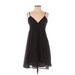 Forever 21 Casual Dress - A-Line V Neck Sleeveless: Black Print Dresses - Women's Size Small