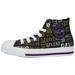 Youth FOCO Black Baltimore Ravens Repeat Wordmark High Top Canvas Allover Sneakers