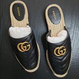 Gucci Shoes | Gucci Espadrille Gg Slides | Color: Black | Size: 8.5