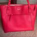 Kate Spade Bags | Leather Kate Spade Red Tote And Matching Wallet | Color: Gold/Red | Size: Os