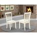 Winston Porter Edzard Solid Wood Slat Back Side Chair Wood/Upholstered/Fabric in White | 38 H x 18 W x 22 D in | Wayfair