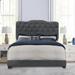 Red Barrel Studio® Tufted Bed Frame, WF-HL-SH276 Upholstered/Linen in Gray | 49.7 H x 64.38 W x 85.75 D in | Wayfair